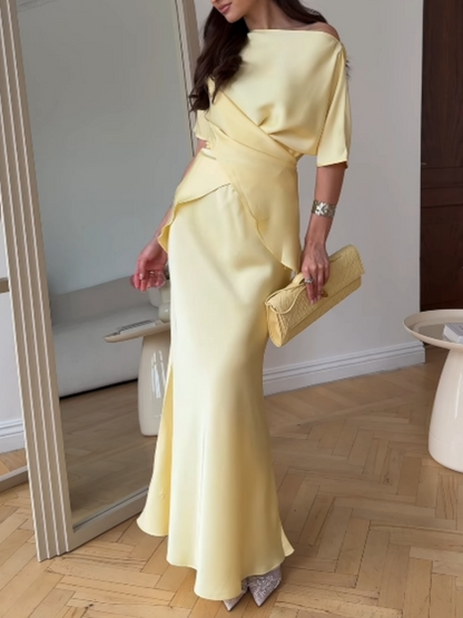 Top och kjol med vadderade band