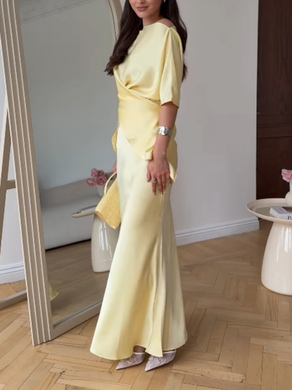 Top och kjol med vadderade band