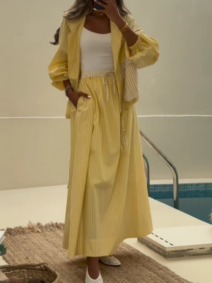 Set med gula ränder