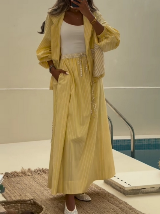 Set med gula ränder