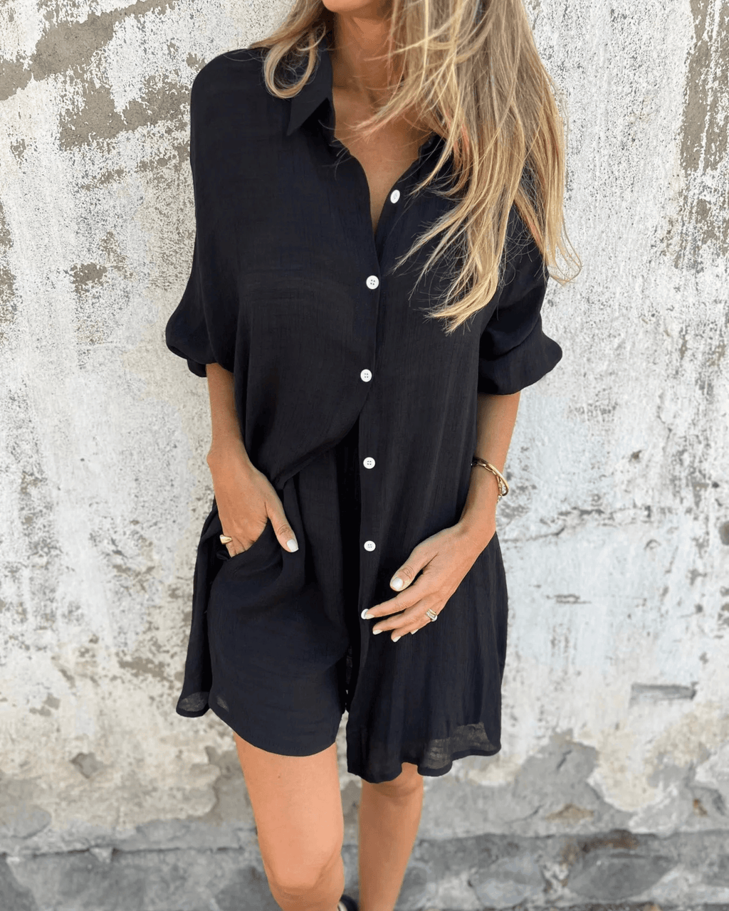 Set Cămașă Casual și Șorturi