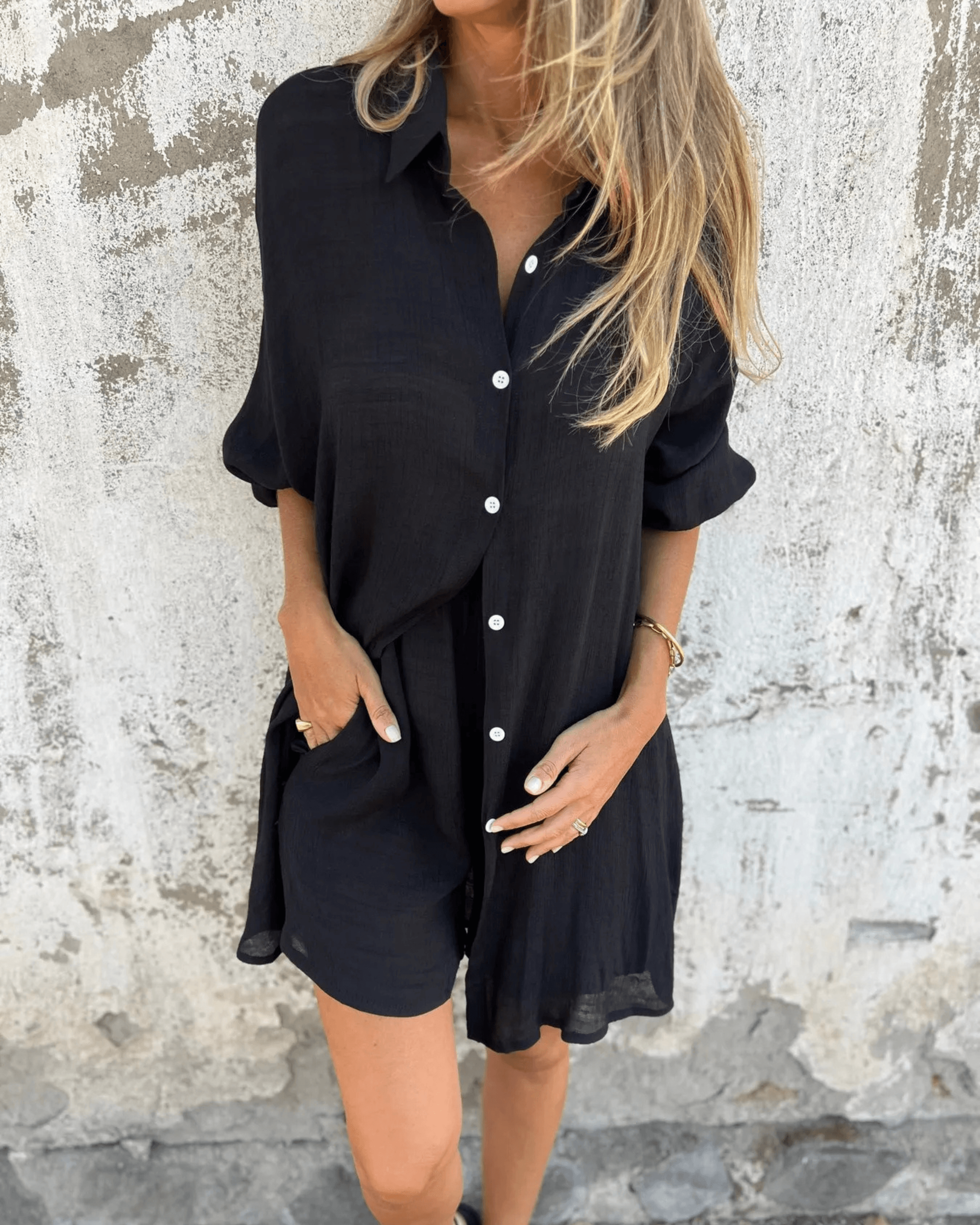 Set Cămașă Casual și Șorturi