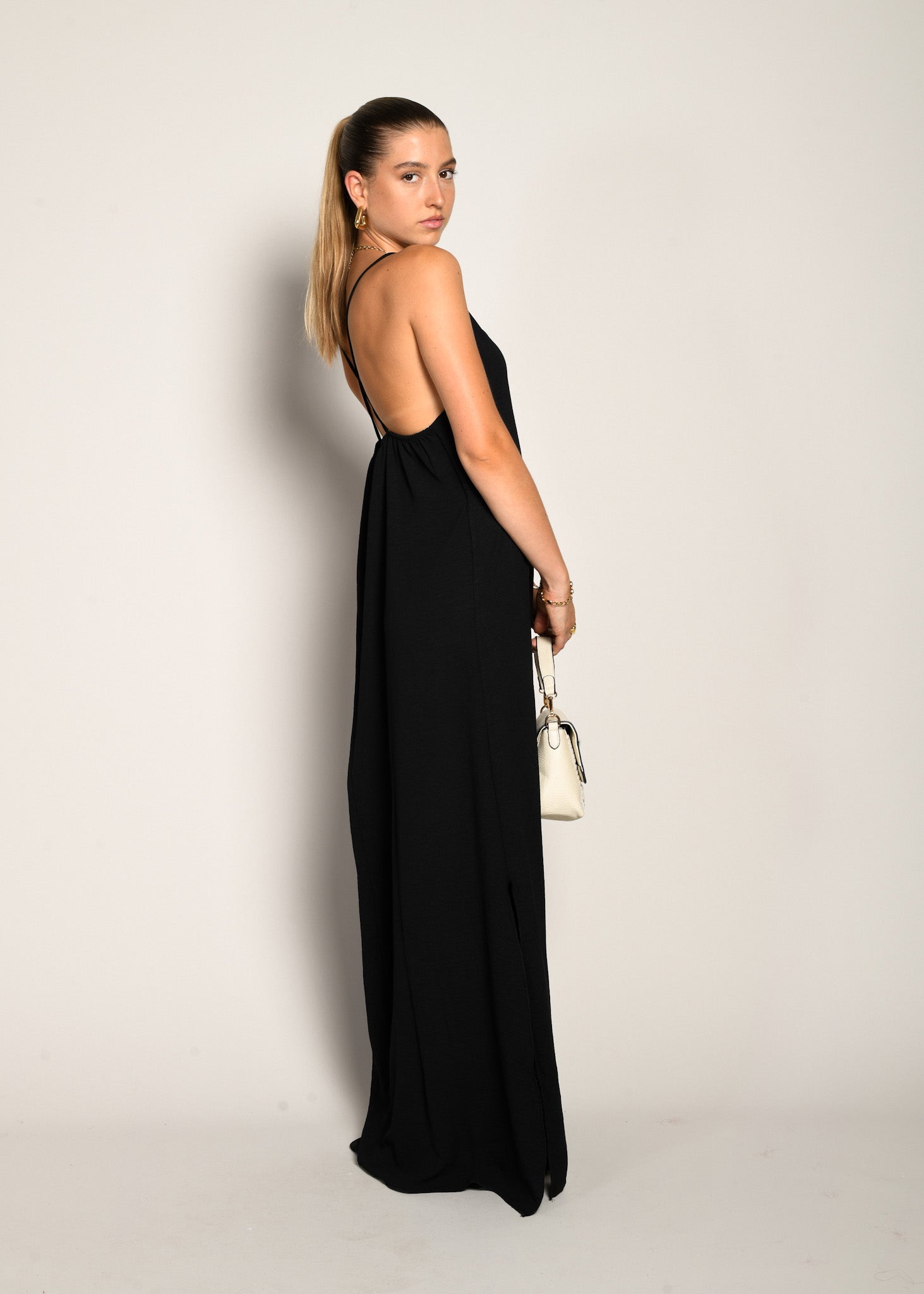 ROCHIE MAXI SIMPLĂ NEAGRĂ