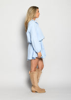 ROCHIE WAFFLE ALBASTRU DESCHIS