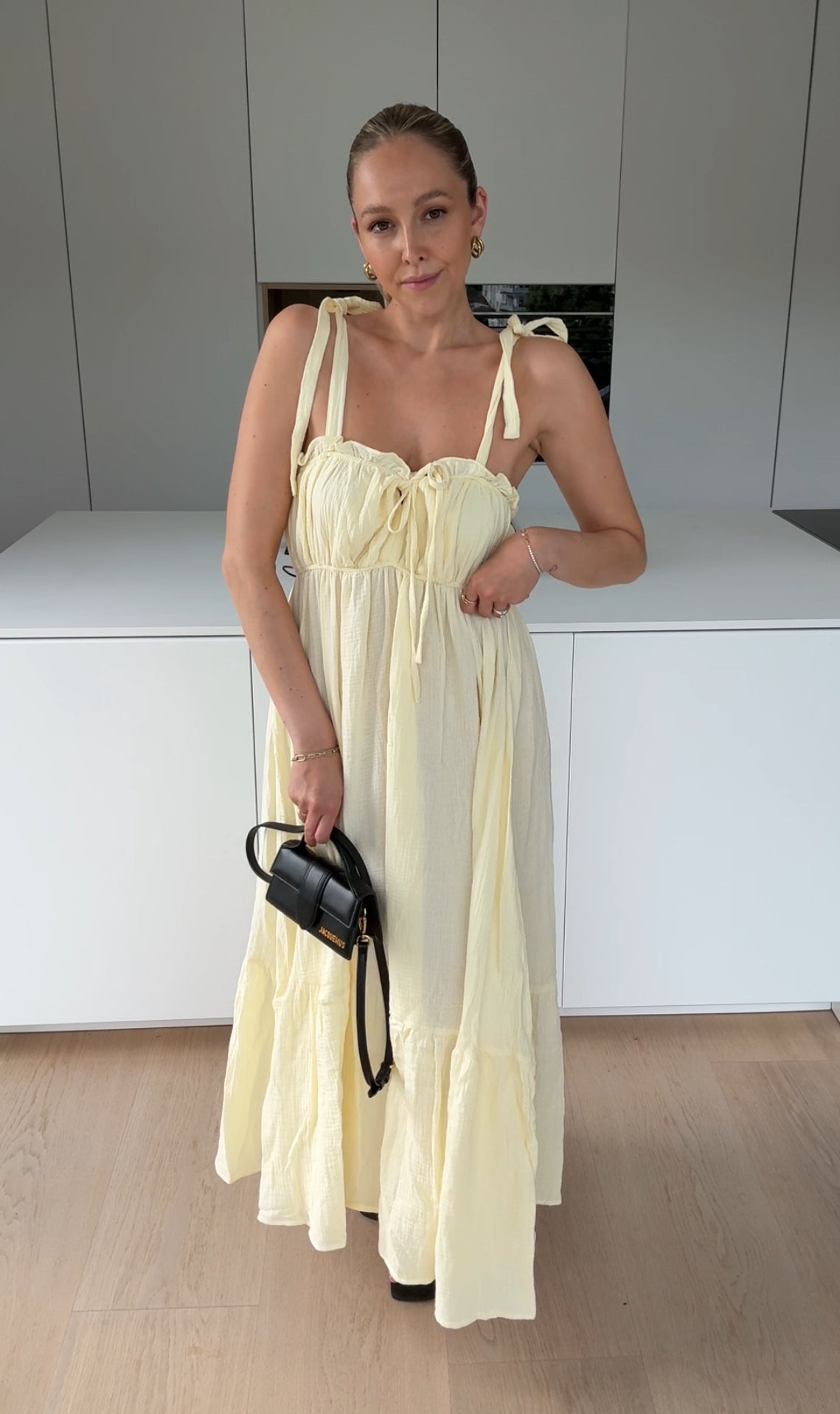 MAXI WAFLEKLÄNNING MED CITRONOLJA