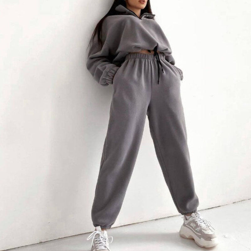 Set Casual med Ståkrage i Två Delar