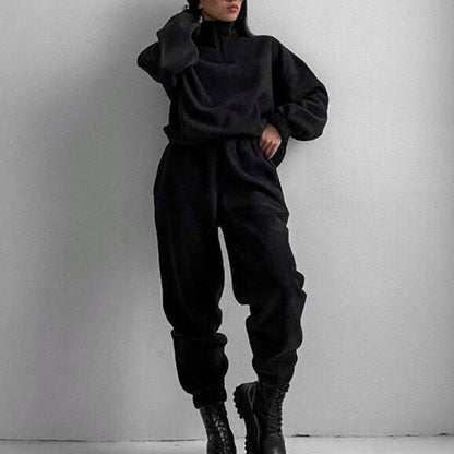 Set Casual med Ståkrage i Två Delar