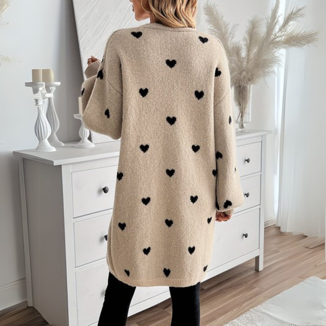 Julia | Cardigan cu model în formă de inimă
