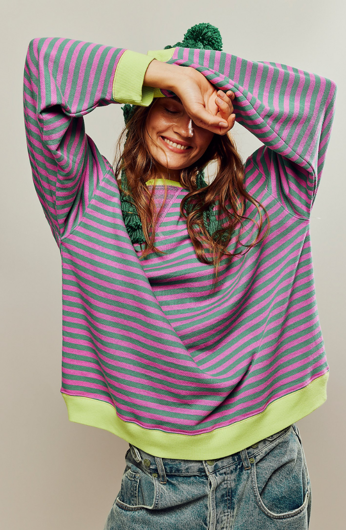 Mana | Pulover Oversize Cu Dungi