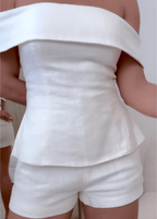 Costum din Bumbac și In, în Două Piese