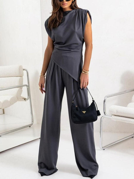 Set Casual i Två Delar utan Ärmar Oregelbunden