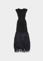 Piper | Rochie maxi cu ciucuri