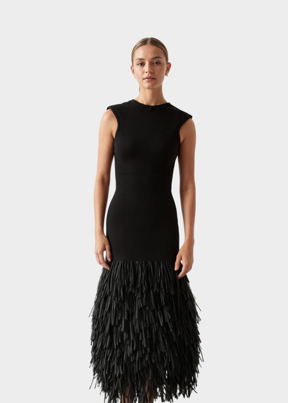 Piper | Rochie maxi cu ciucuri
