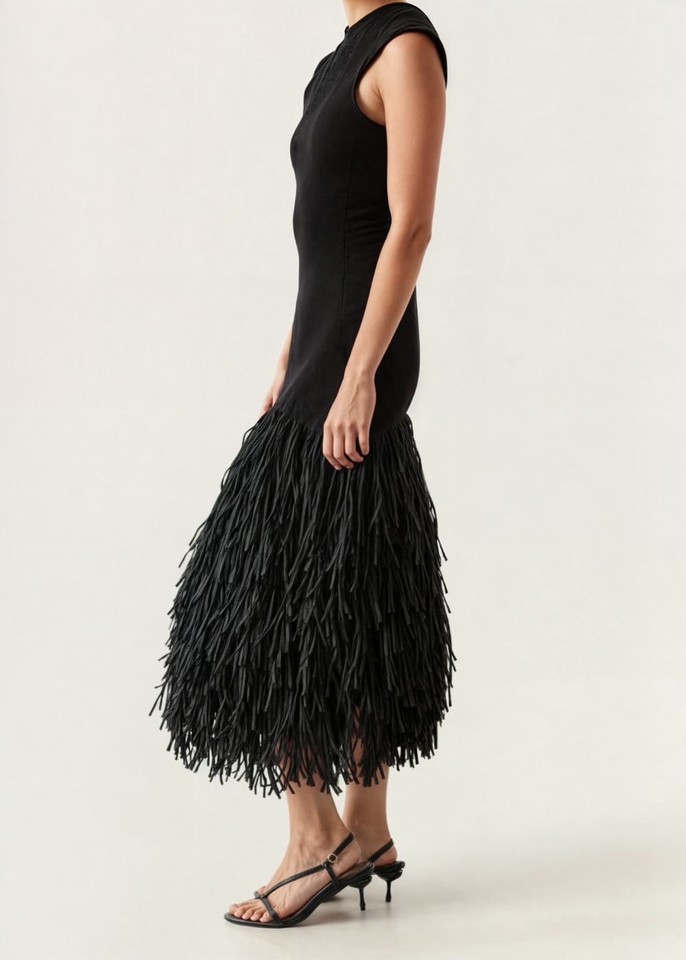 Piper | Rochie maxi cu ciucuri