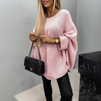 Isabelle | Pulover elegant pentru dame cu guler rotund