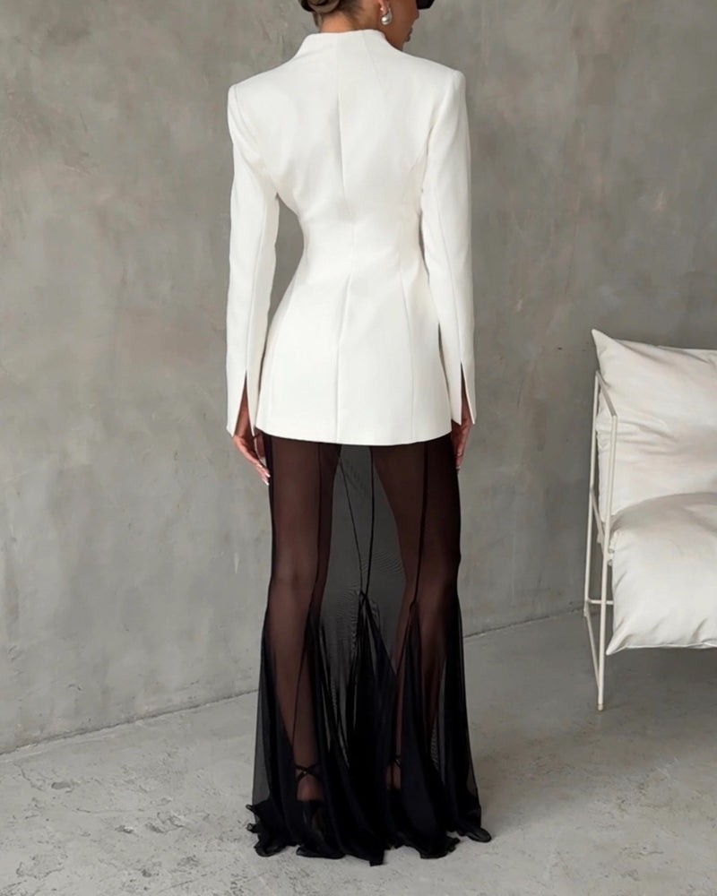 Set i två delar: Modejacka och kjol med perspektiv