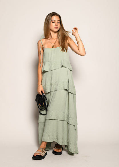 KHAKI VOLANGKLÄDNAD