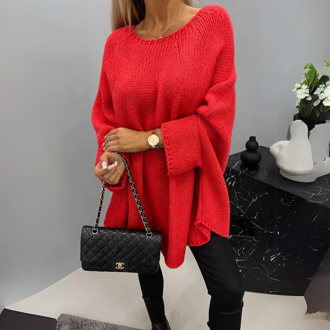 Isabelle | Pulover elegant pentru dame cu guler rotund