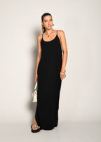 ROCHIE MAXI SIMPLĂ NEAGRĂ