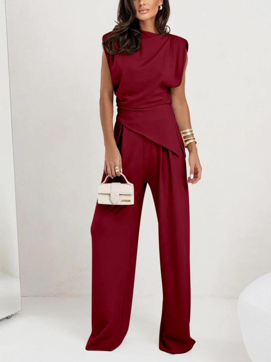 Set Casual i Två Delar utan Ärmar Oregelbunden