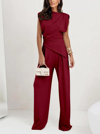 Set Casual i Två Delar utan Ärmar Oregelbunden