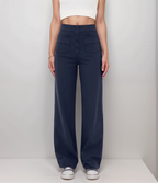 Nina | Pantaloni elastici cu talie înaltă