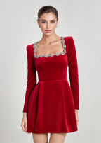 Violet | Rochie mini din catifea