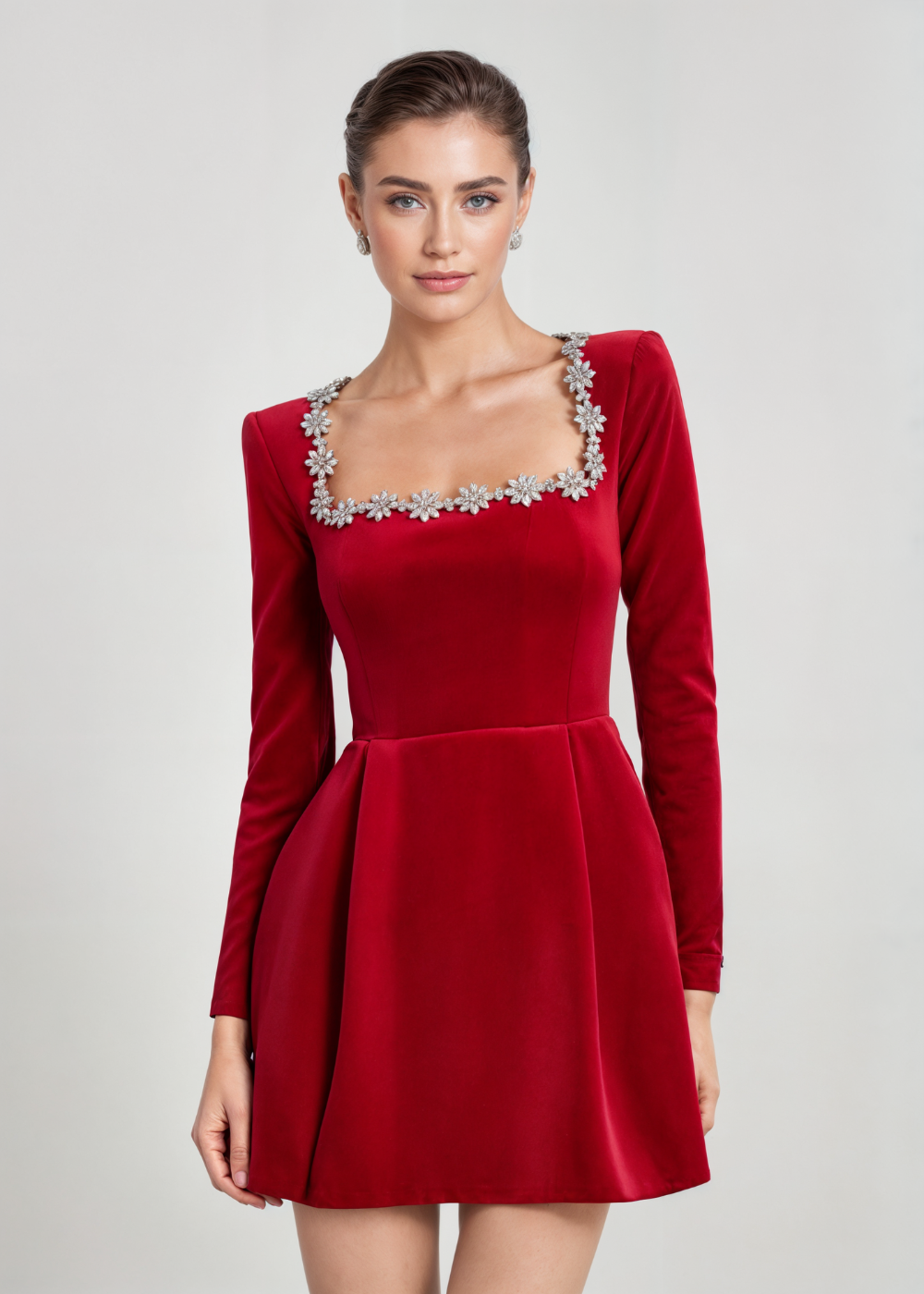 Violet | Rochie mini din catifea