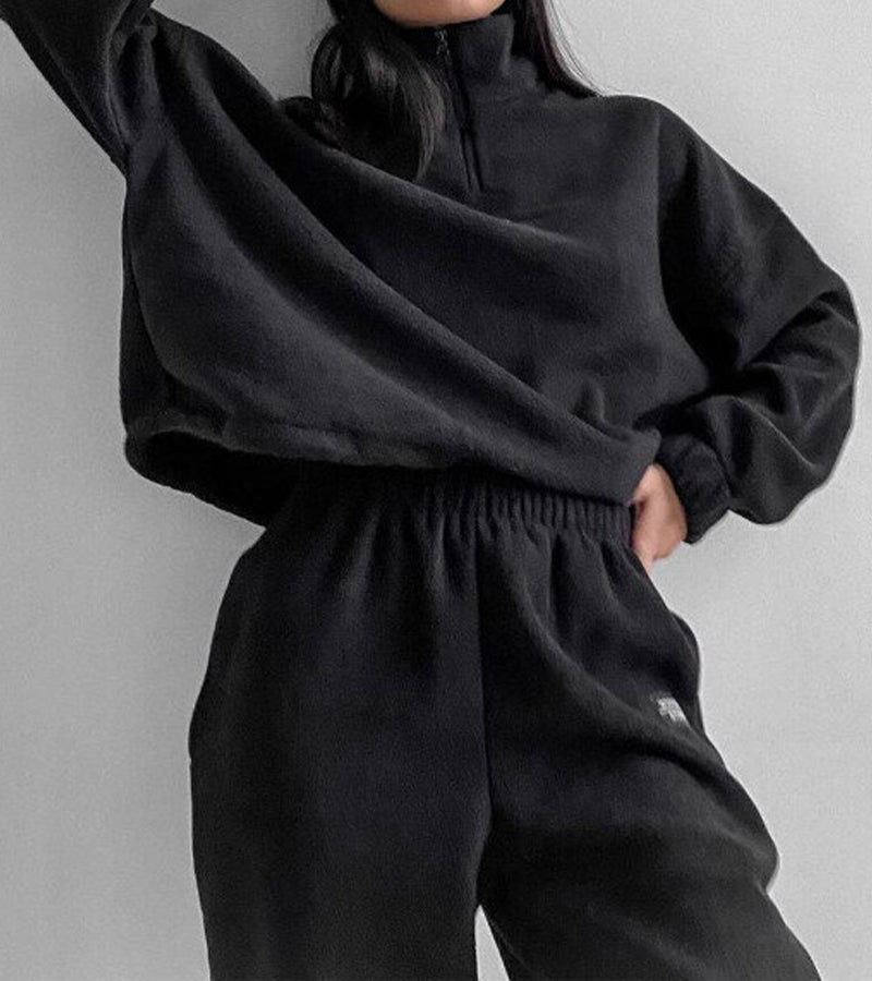 Set Casual med Ståkrage i Två Delar