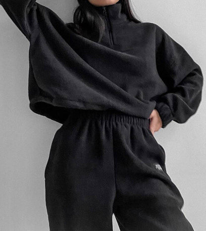 Set Casual med Ståkrage i Två Delar