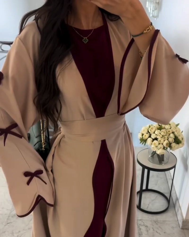 Elegant Set med Cardigan och Klänning i Två Delar