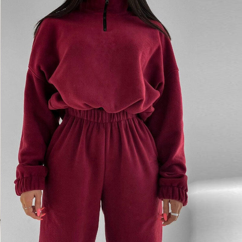 Set Casual med Ståkrage i Två Delar