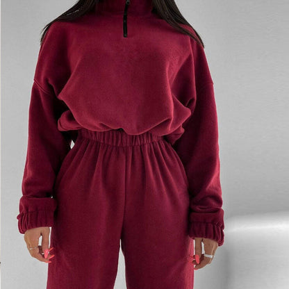 Set Casual med Ståkrage i Två Delar