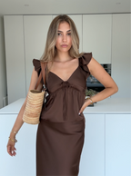 TOP SATIN CIORCOVĂ