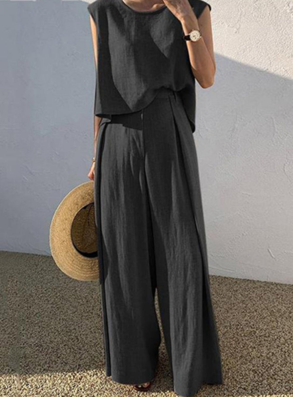 Set de Pantaloni Casual din Amestec de In