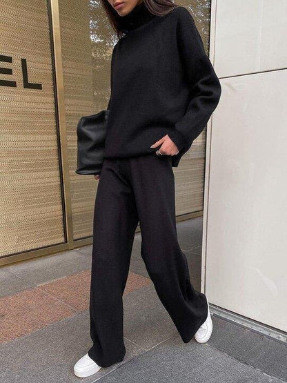 Kostym casual stickad, i solid färg