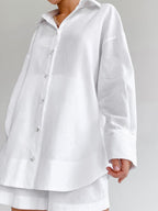 Set de pantaloni scurți din bumbac în două piese
