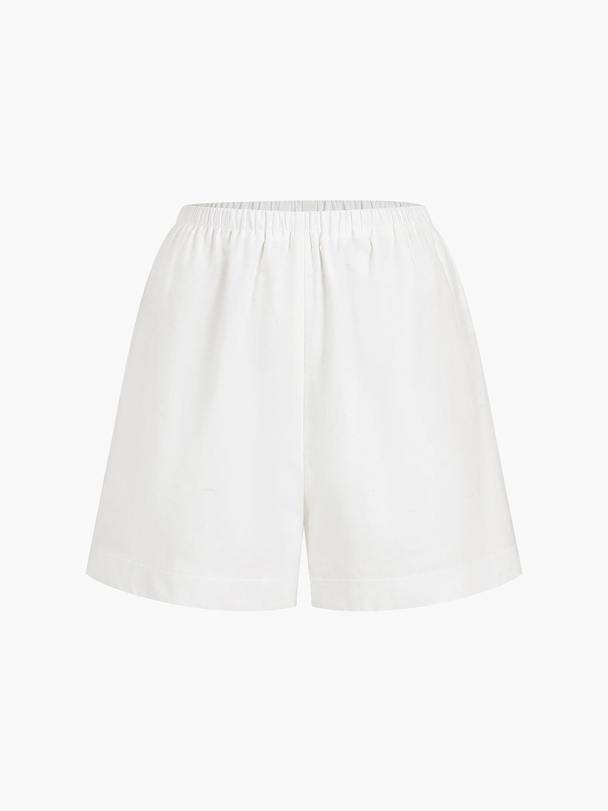Set de pantaloni scurți din bumbac și in Cowgirl Melody, două piese
