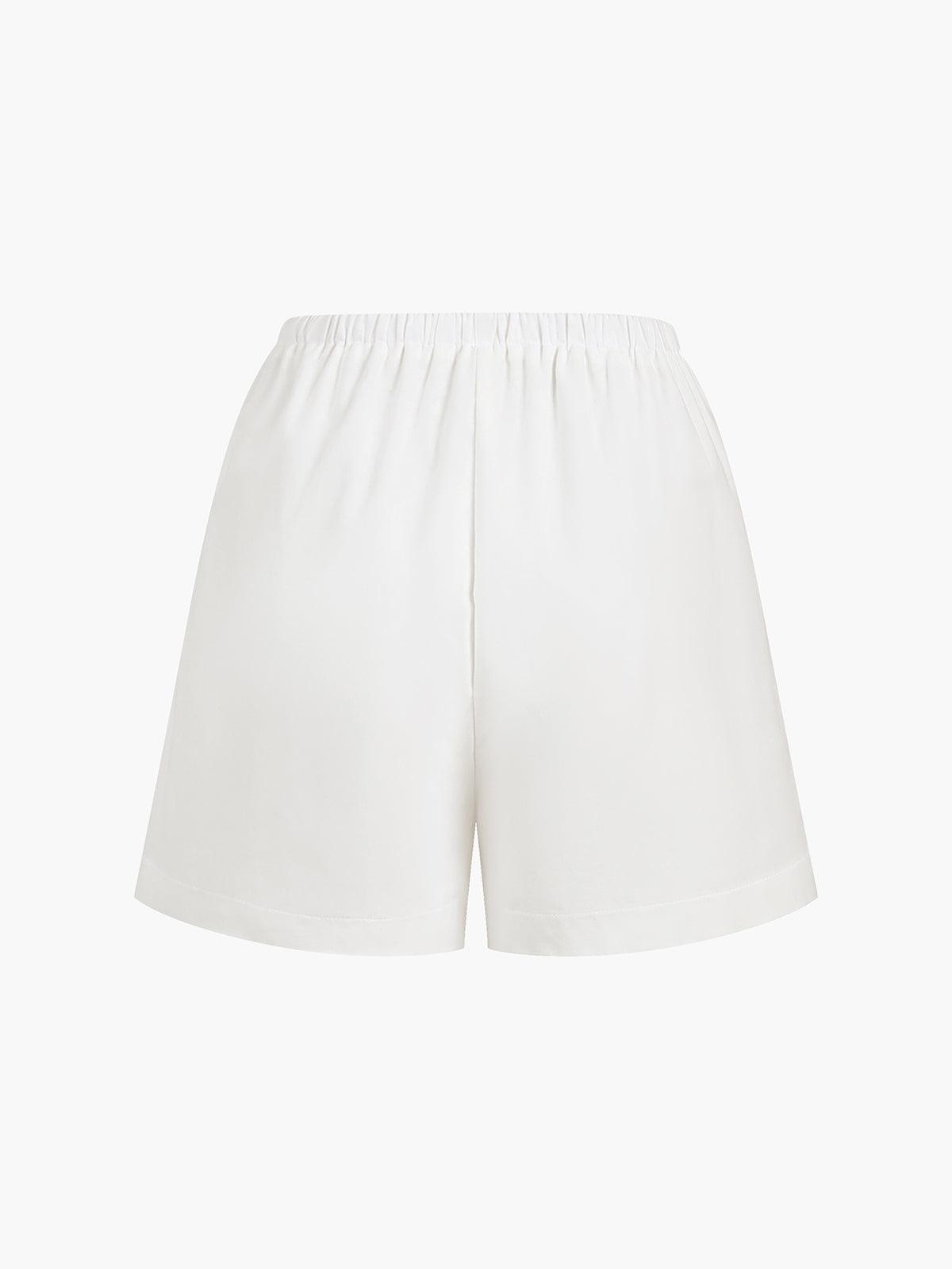 Set de pantaloni scurți din bumbac și in Cowgirl Melody, două piese