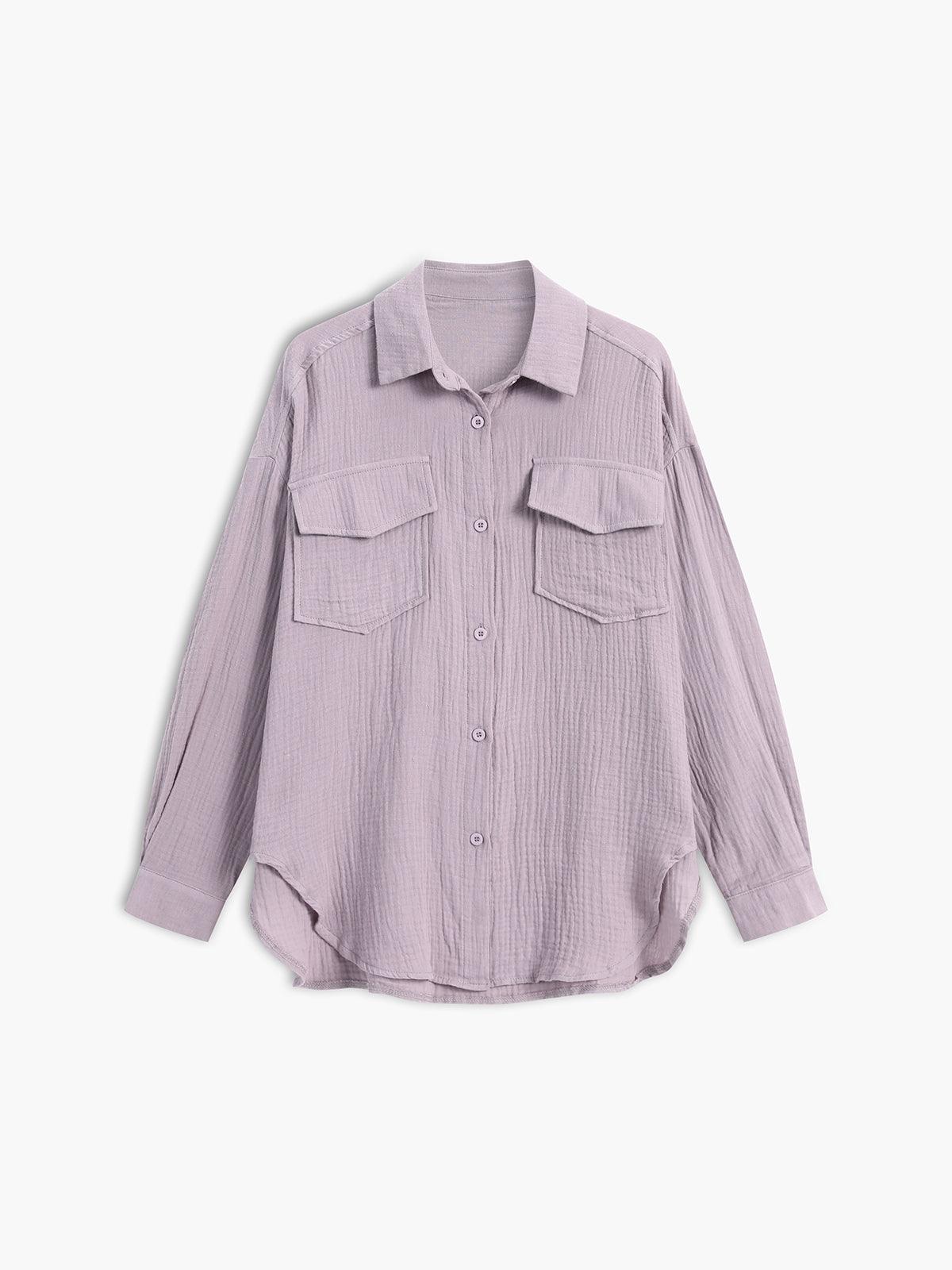 Kort set i två delar med minimalistisk krage