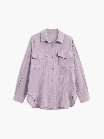 Kort set i två delar med minimalistisk krage