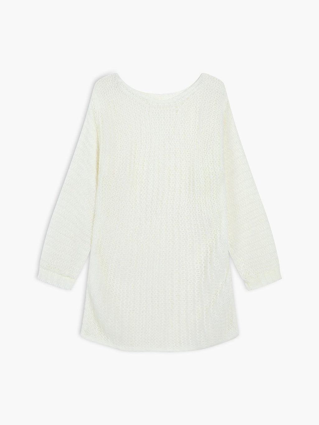 Pulover Oversized din Tricot Deschis