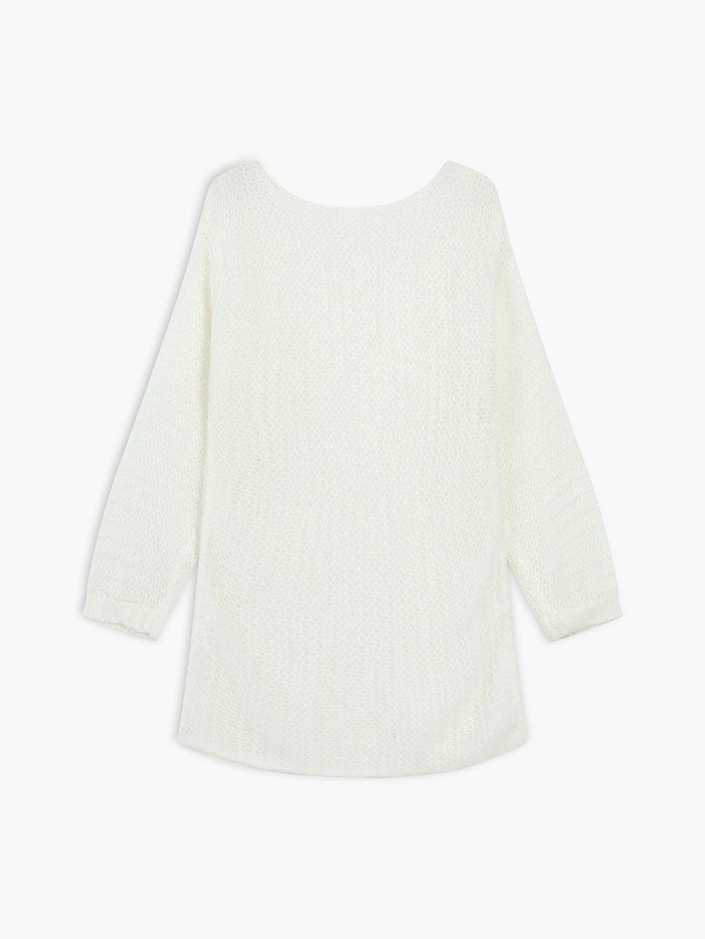 Pulover Oversized din Tricot Deschis
