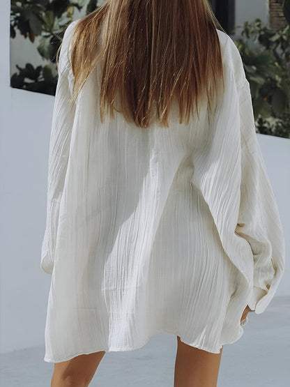 Set med shorts med fickor och snöre i bomullsblandning