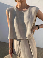 Set de Pantaloni Casual din Amestec de In