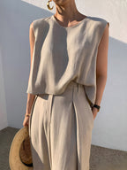 Set de Pantaloni Casual din Amestec de In