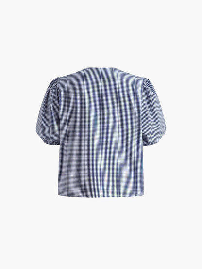 Set med rutiga shorts med spets