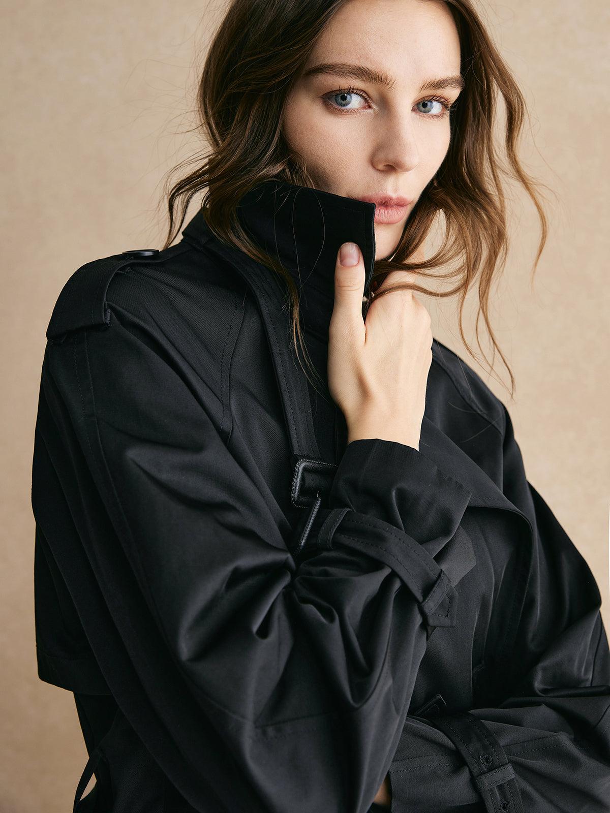 Lång casual jacka med fickor