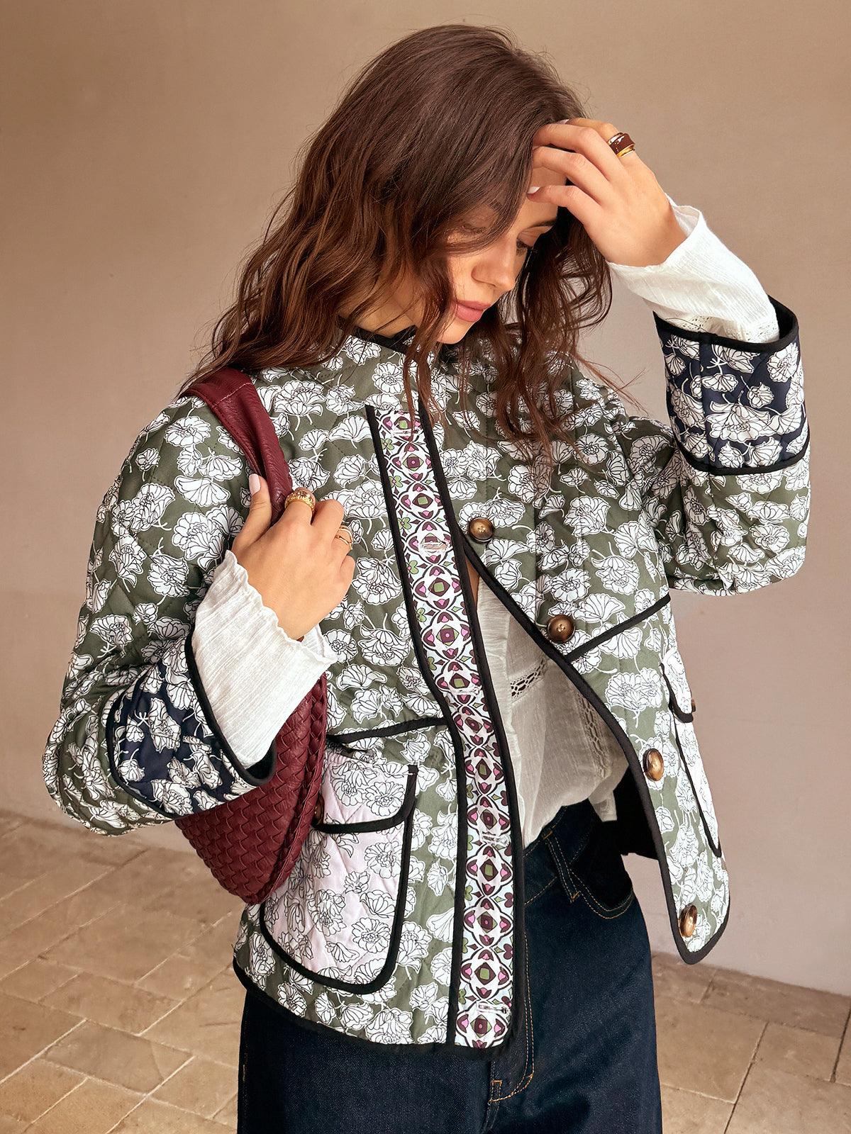 Palton de Iarnă cu Buzunare Flap Boheme