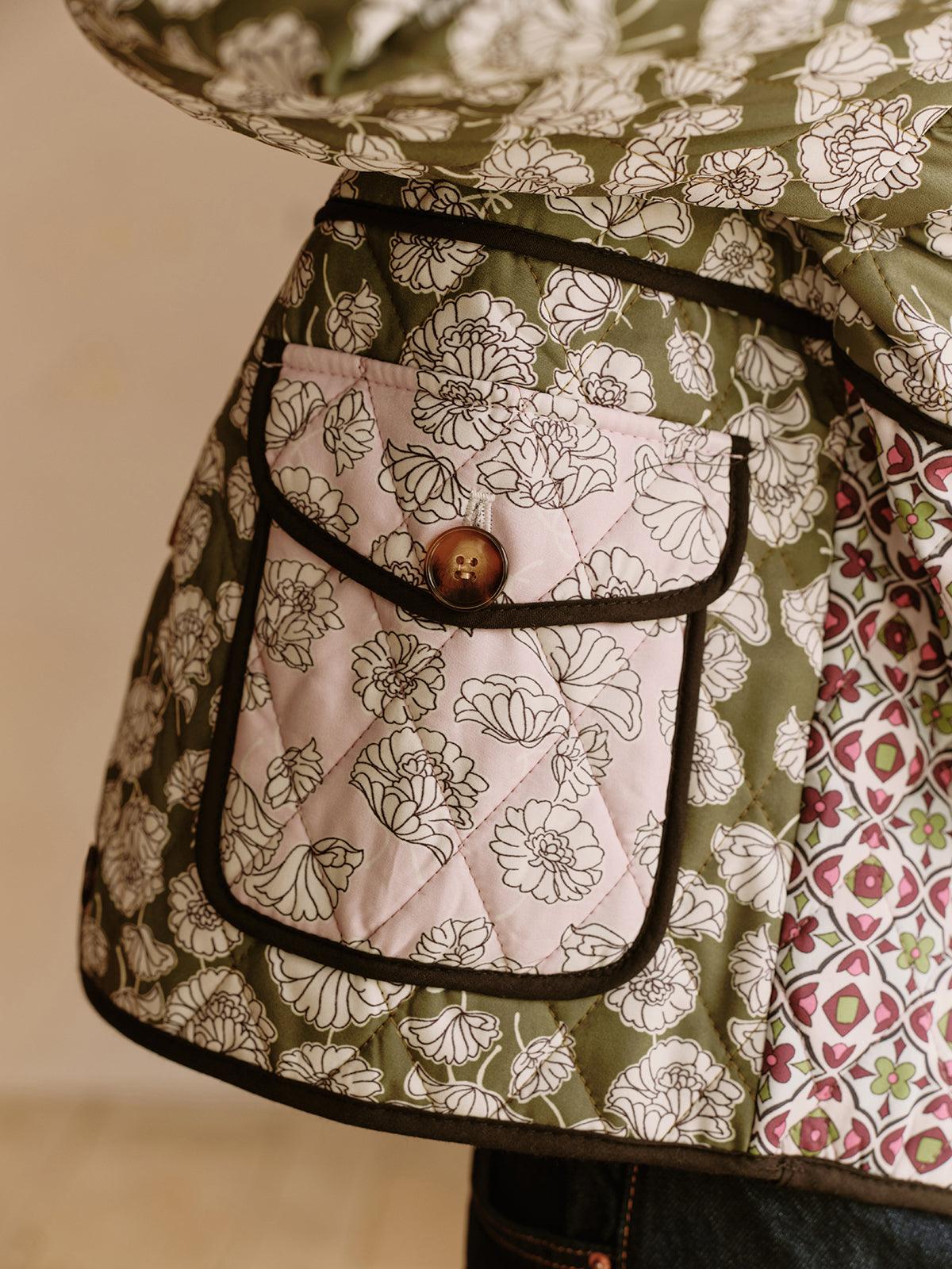 Palton de Iarnă cu Buzunare Flap Boheme